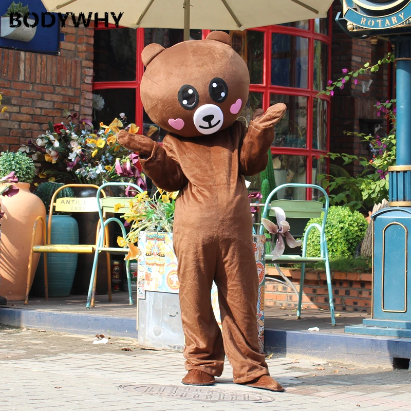 Bear Mascot Costume Suit Cosplay Party Game Dress Outfit  Halloween Adult 
