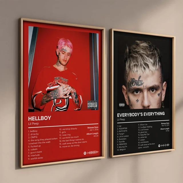 Pop Rap Album Cover Wall Art: A Tribute to Lil Peep s Unique Style