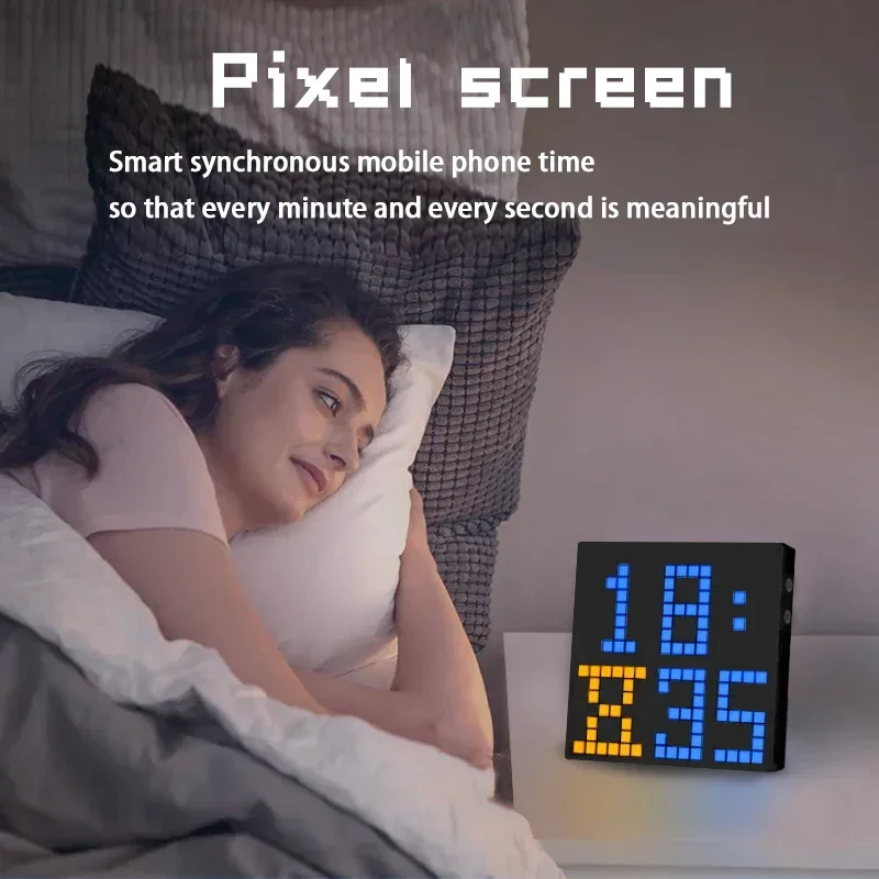 스마트 LED 픽셀 디스플레이 야간 조명 앱 제어 프로그래밍 가능 화면, DIY 텍스트 애니메이션 사진 프레임, 픽셀 아트, 게임 룸 홈 장식