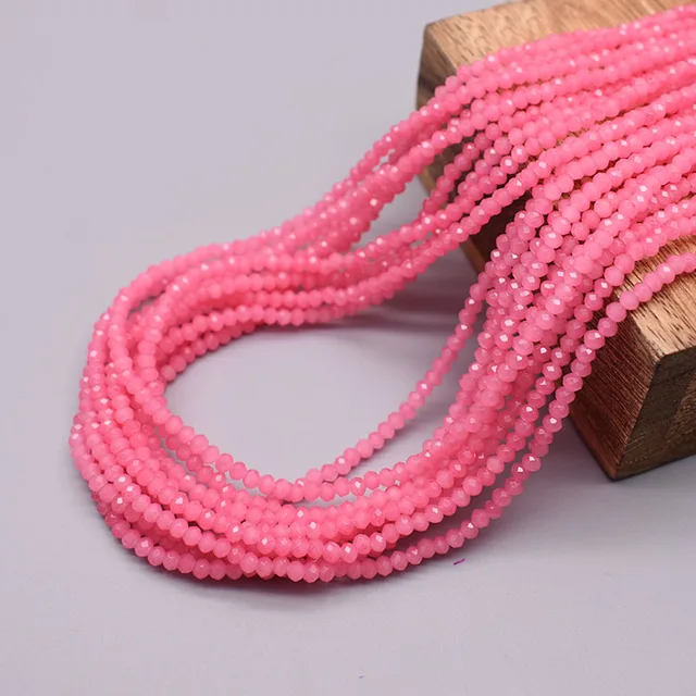 New 2x3mm Dyeing Loose Spacer Czech Beads Crystal Faceted Rondel Glass Beads for Jewelry Making Jewelry DIY Accessories 4 2mm 170pcs