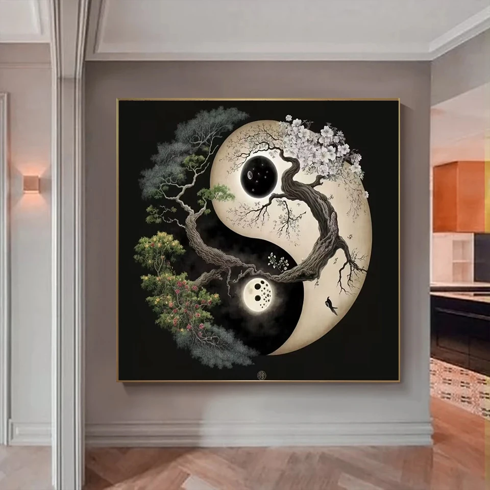 Yin Yang Horse Picture Diamond Painting Diy 5d Diy Diamond - Temu