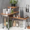Bathroom Counter Organizer Corner Shelf – Bathroom Organization Bamboo 3 Tier Spice Rack Makeup Organizer Bookshelf Space Saving 1