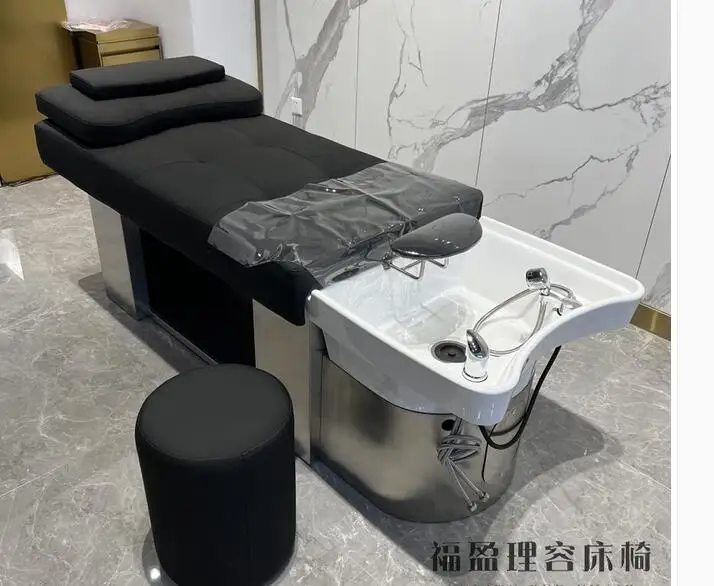 Hair Salon Shampoo Bed Hairdresser Shampoo Bed Ceramic Basin Thai Lying Down Massage Shampoo Bed