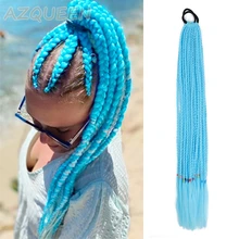  AZQUEEN Synthetic 60cm Braided Ponytail With Rubber Band Long Colorful Hair Braids Pony Tail Hair Extensions For Girls 