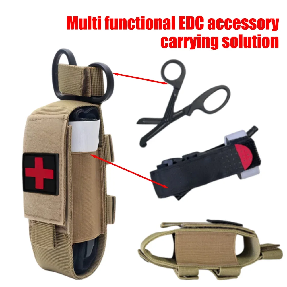 First Aid Kit Outdoor Bag Outdoor Camping Adventure EDC Tourniquet Storage Bag Molle Portable Bags Field Survival Protection First Aid Bag Accessories
