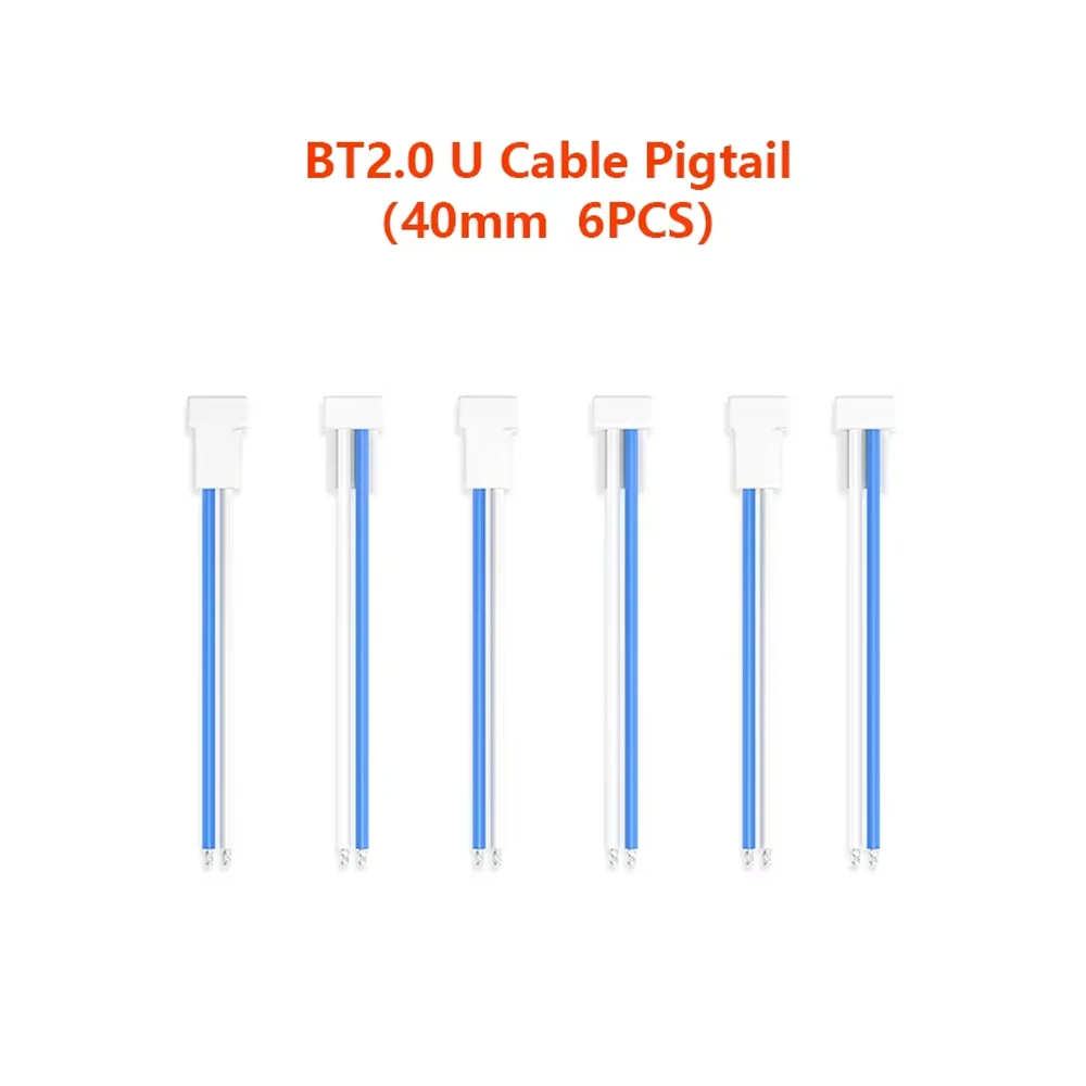 Câble Pigtail BT2.0 U pour drone 1S, connecteur PH2.0, 9A continu, vue latérale.