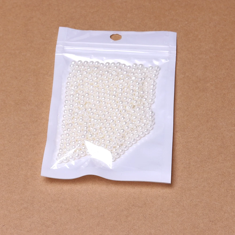 Imitation pearl beads 4-14mm ABS Imitation Pearl Ivory Pearl Beads with Hole Craft Bead Acrylic Loose Pearls For DIY Bracelet Sew Craft Jewelry Making