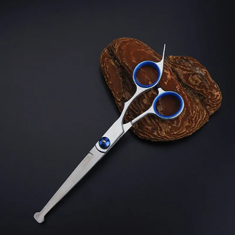 Pet Grooming Curved Scissors Dog Hair Trimming Shaving Scissors Cat Teddy Shearing Dental Hairdressing Tools Straight Cut dog grooming scissors hairdressing scissors