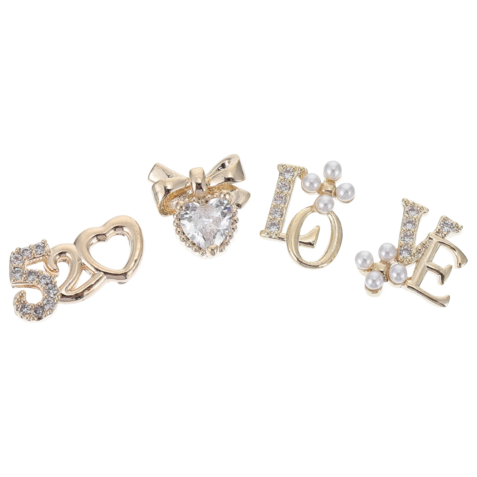 

4pcs DIY Nail Decorations Nail Charms Pearl Design Manicure Jewelries