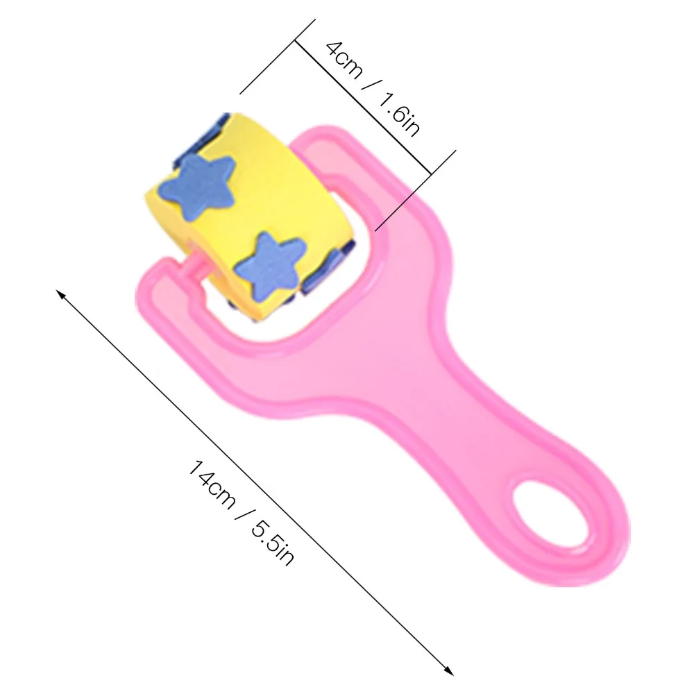 8PCS 소프트 스펀지 헤드 스펀지 롤러 브러쉬 부드러운 롤링 접촉 경량 핸드헬드 폴 DIY 페인팅 롤러 도구