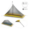 Ultralight Camping Tent 2-4 Person Outdoor 40D Nylon Silicone Coated Rodless Pyramid Large Tent Breathable 3-4 Season Inner Tent 2