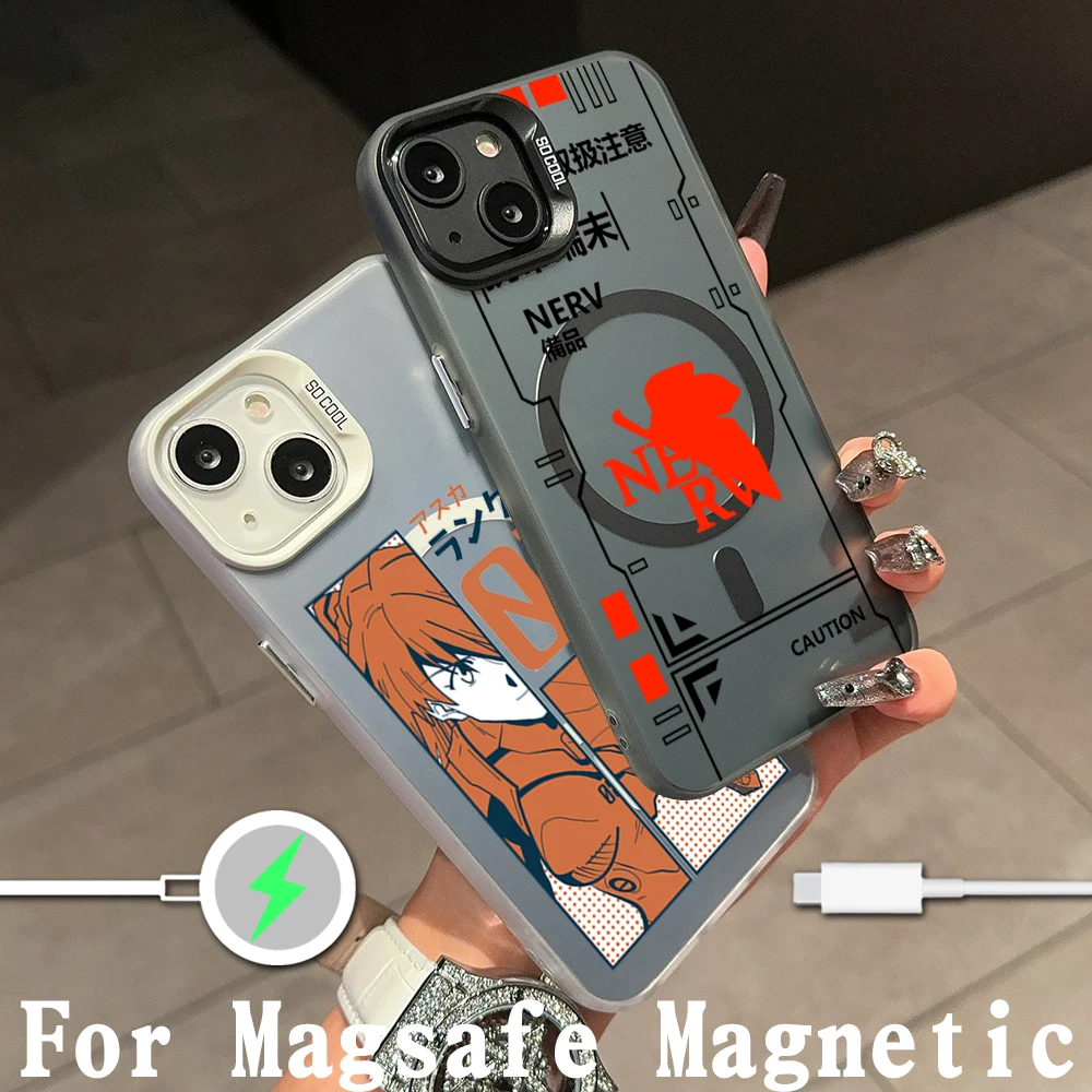 Anime E-evangelion V-eva A-genesis Magsafe Magnetic Phone