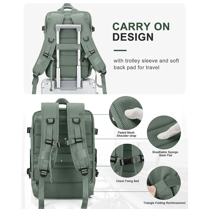 Backpack Ryanair Travel Backpack Personal Item Carry on Backpack Business Weekender Laptop Waterproof With Shoe Pockets