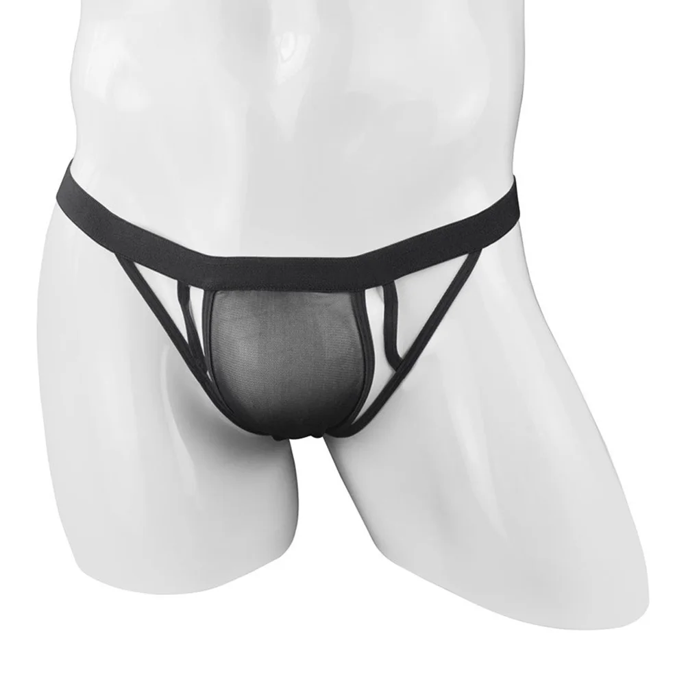 

Sexy Mens Lingerie Briefs Mesh See Through Bulge Pouch Jockstrap Underwear G-string Thong Panties Hollow Buttock Erotic Knickers