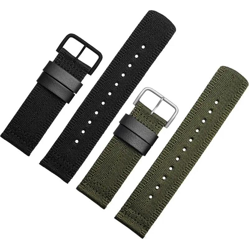 Waterproof 24mm Nylon Watch Band Strap in Longer Length