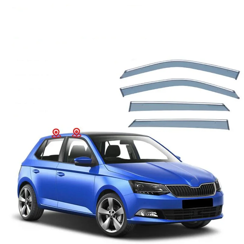 

Window Visor Rain Guard Side Window Deflector Weather Shield For Skoda Fabia 2006 2007 2008 2009 2010 2011 2012 2013 2014 -2021