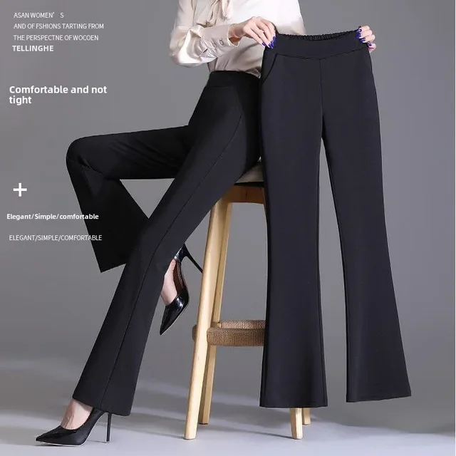 Spring Autumn New Bootcut Pants Women's Slimming Versatile Korean Style Loose-fit Fashionable Trousers Drop Leg Bell Pants Women 1