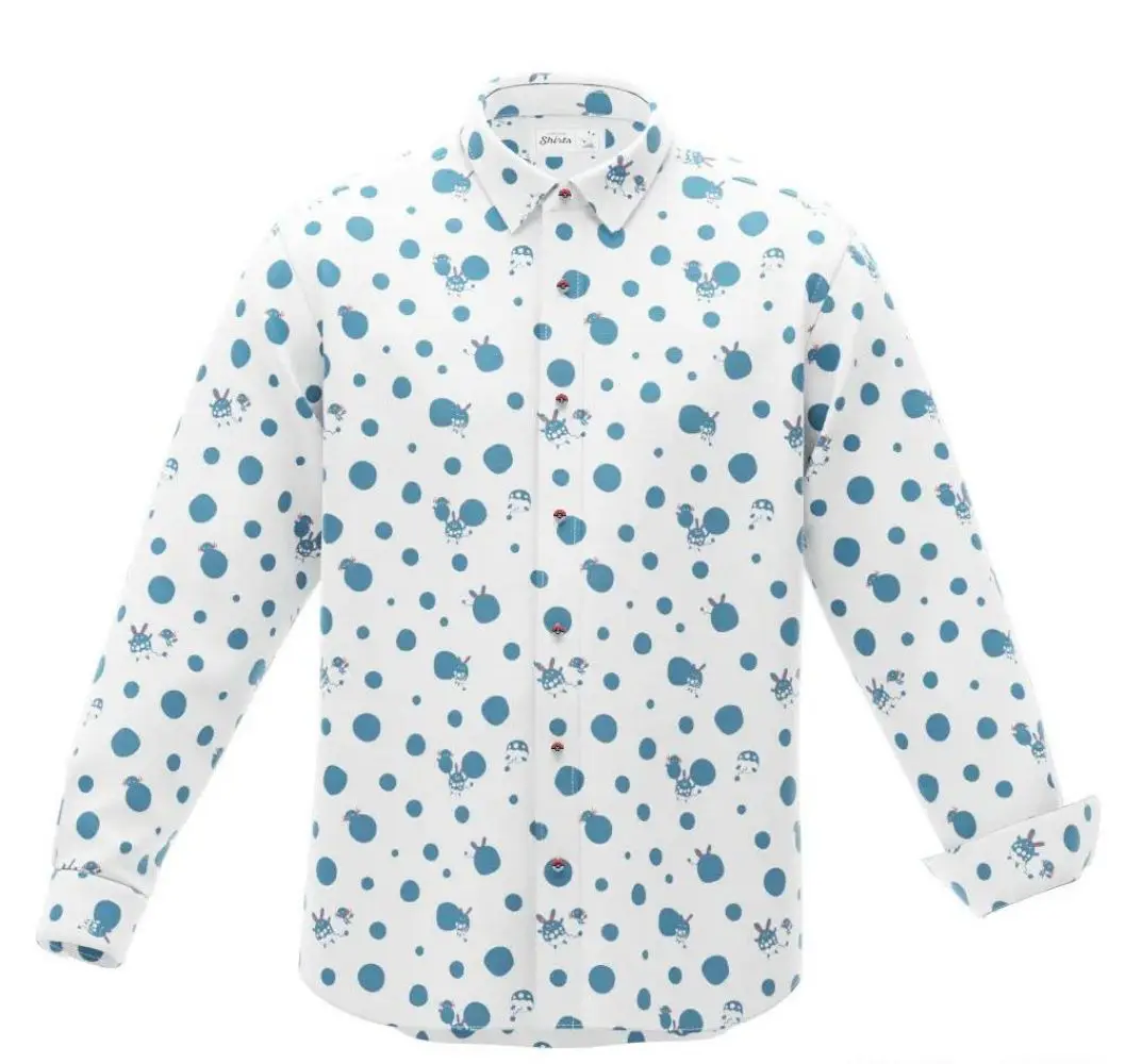 

Lovely Demon On Clothes For Mens Shirt Button Shirts Hawaiian Spring Casual Long-sleeve 3D Printed Fashion Lapel Autumn Clothing