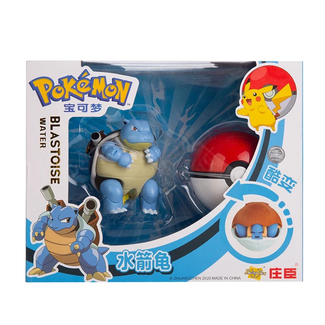 Genuine Pokemon Box Set Pocket Monster Pokeball Deformation Toys Pikachu Venusaur Charizard Gyarados Mewtwo Anime Figure Model Blastoise With Box