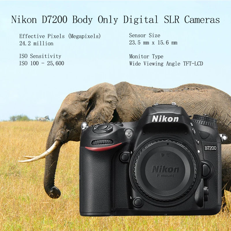 Nikon D7200 24.2 MP DX-Format Digital SLR Body with Wi-Fi and NFC digital camera