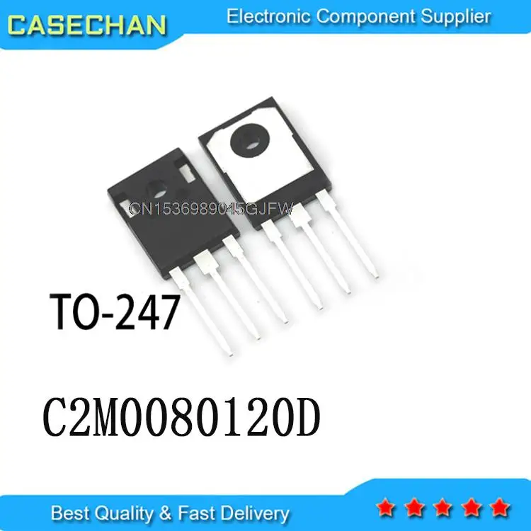 

5PCS New and Original C2M0080120 TO-247 31.6A 1200V 80Mohm C2M0080120D