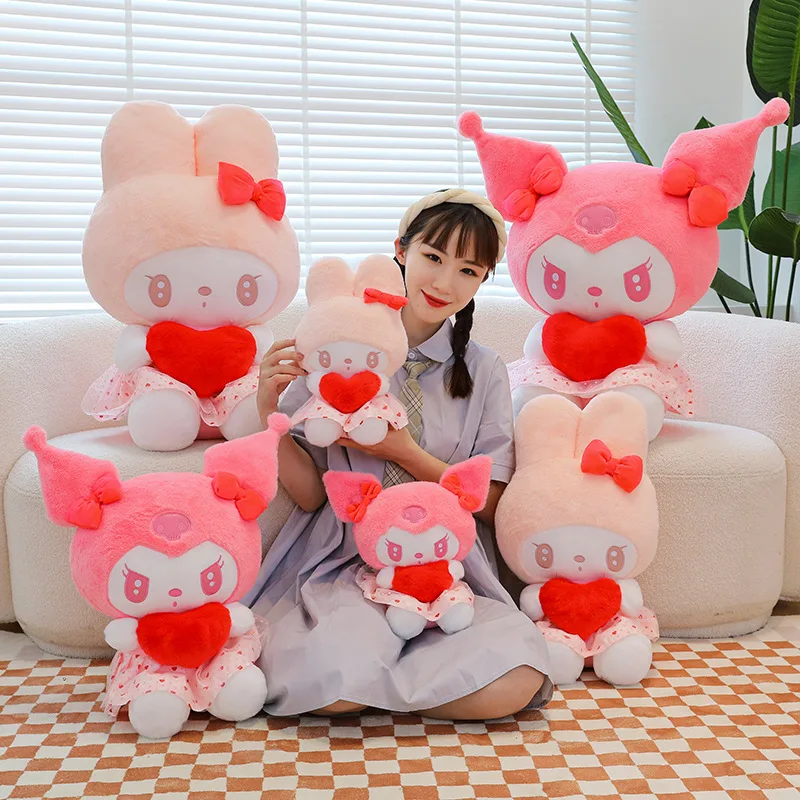 

Sanrio Kuromi кукла любовь Мелодия Подушка Плюшевые игрушки мультфильм плюшевые животные кукла девочка Подушка для сна подарок на день ребенка