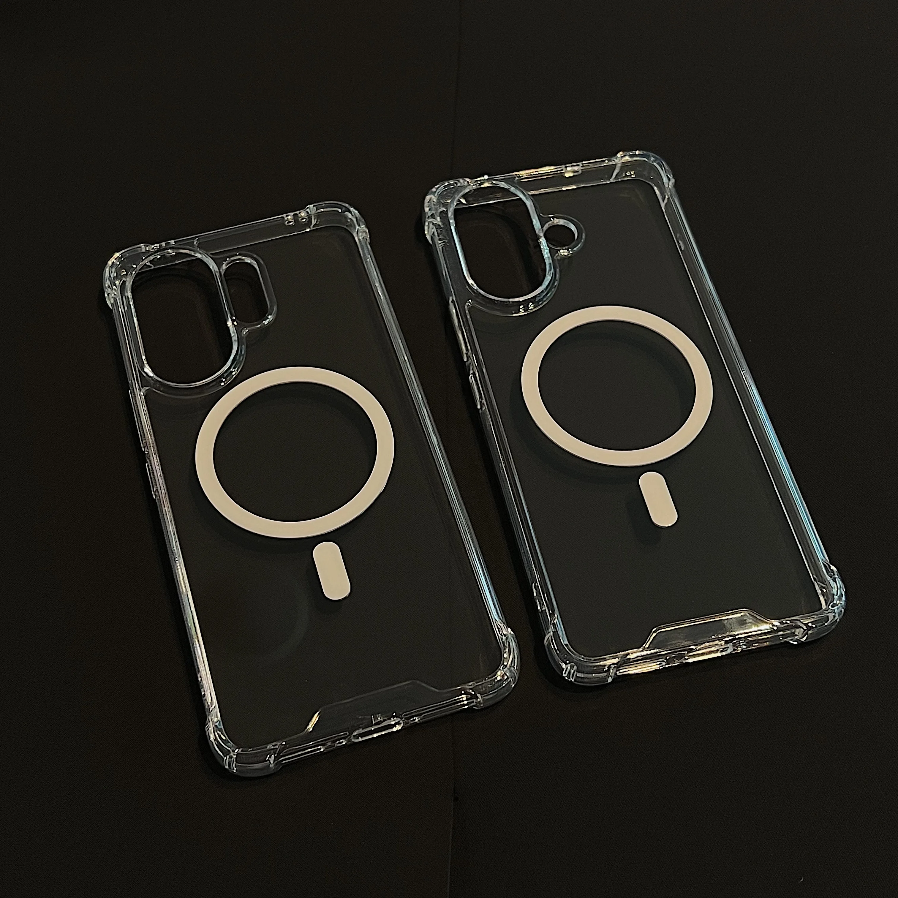Air Cushion Magnetic Clear Acrylic Shockproof Phone Case