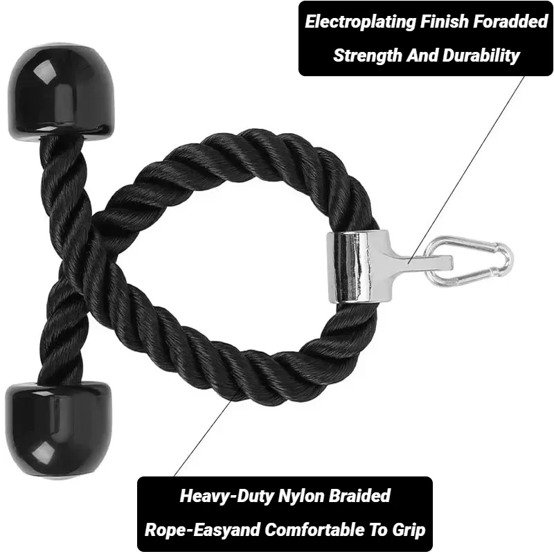 Gym Accessories Gantry Frame Equipment Biceps Training Double Head Pull Rope Triceps Lower Press Handle Tricep Laterals Muscle