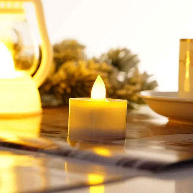 Nouvelles bougies solaires sans flamme LED bougies scintillantes lumière chaude lumière jaune étanche fausse bougie pour jardin extérieur cour 6