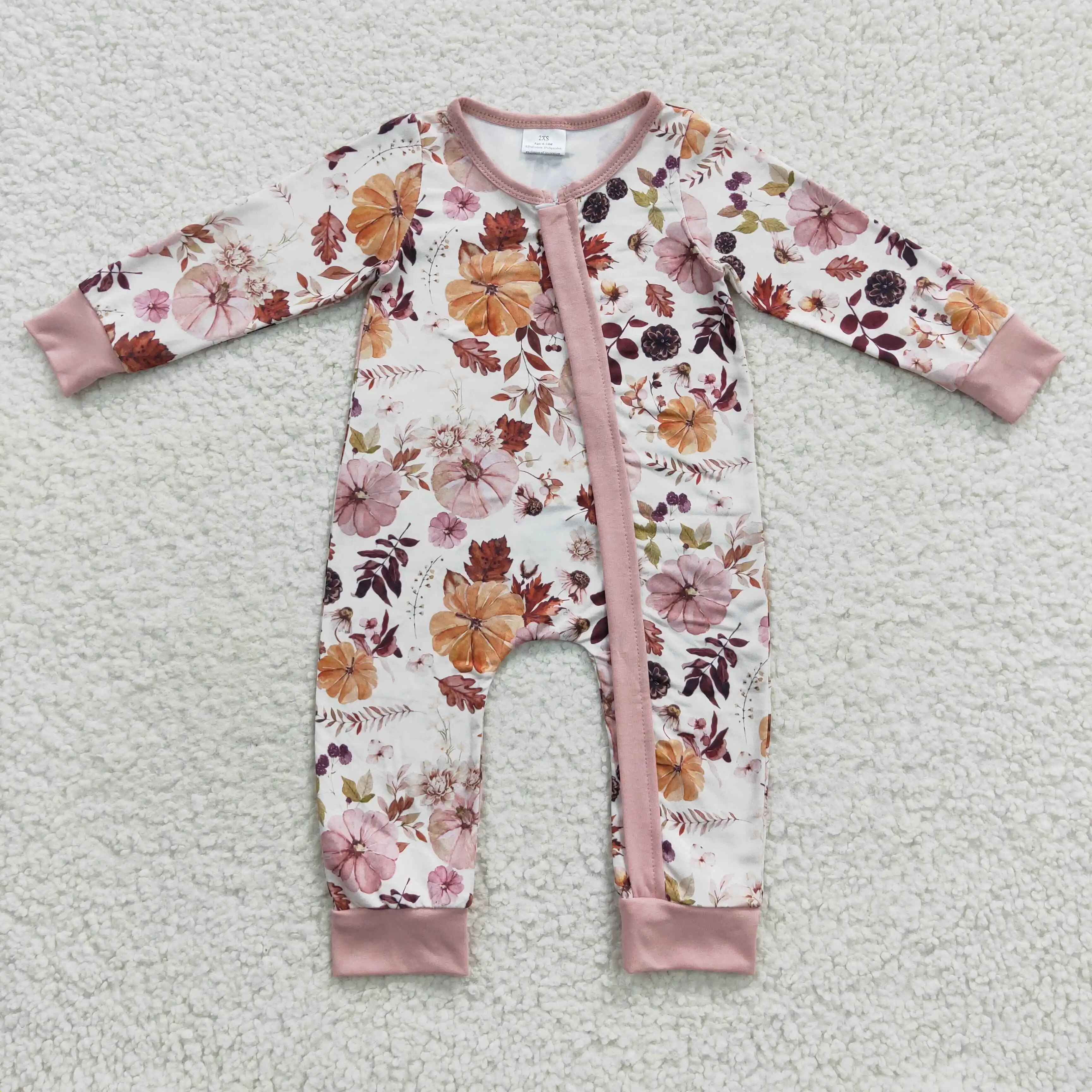 

New Update RTS Autumn Newborn One-Pieces Boutique Baby Girls Bodysuits T​oddler Pumpkin Rompers