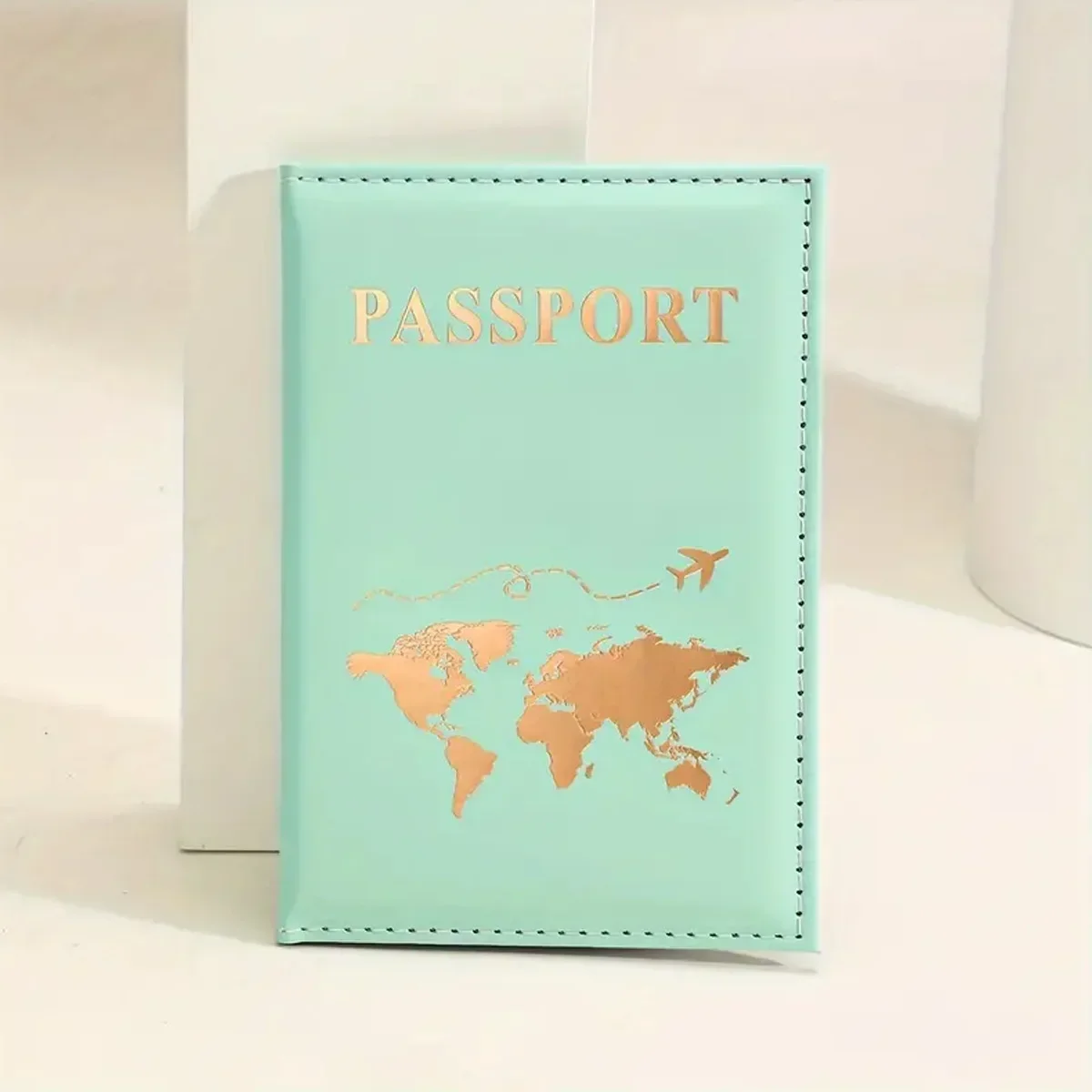 Travel Essential Slim Passport Cover - Stylish PU Map Design