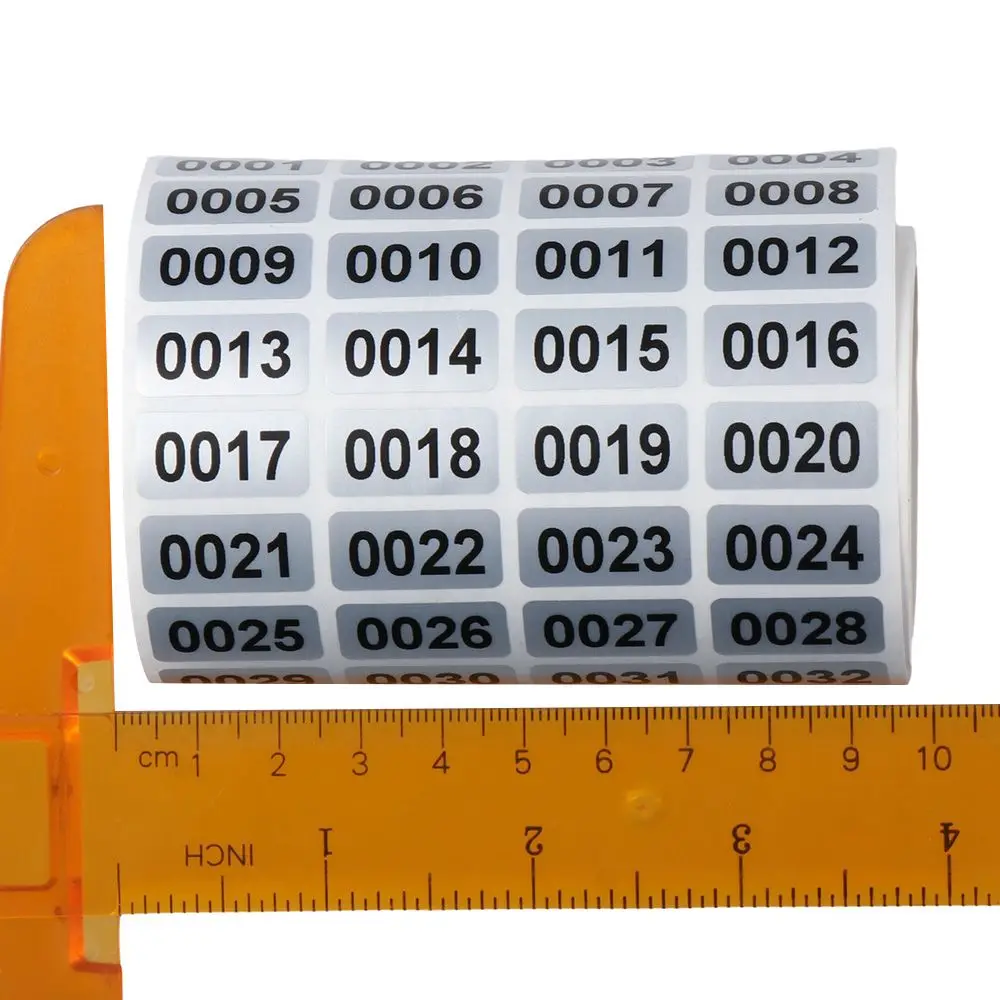 2000PCS Number Stickers Inventory Stickers Asset Tags Consecutive Number Stickers Self-Adhesive Numbered Labels (1-2000)