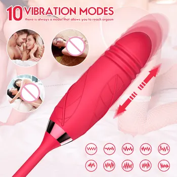 Clit Sucker Rose Sucking Nipple Vibrator Sex Toys for Women Vagina Stimulator Female Thrusting Vibrating Egg Sexy Toys for Adult 5