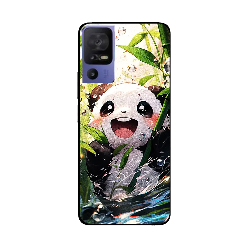 Leaf Panda Soft Silicone Back Cover - Protective Phone Case