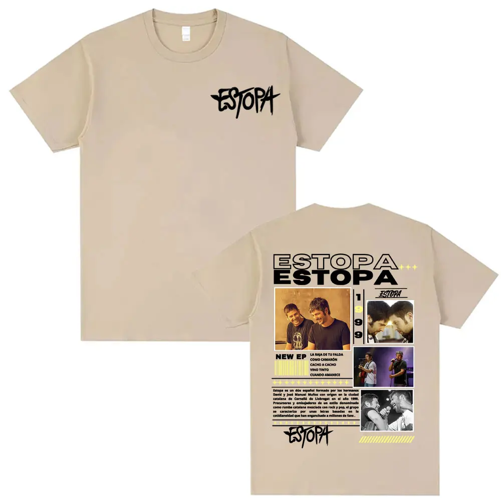 Rapper Estopa 1999 Tour Concert Cover T-shirt Men Women Casual O-Neck High Quality T Shirts Hip Hop Oversized T Shirt Streetwear 6