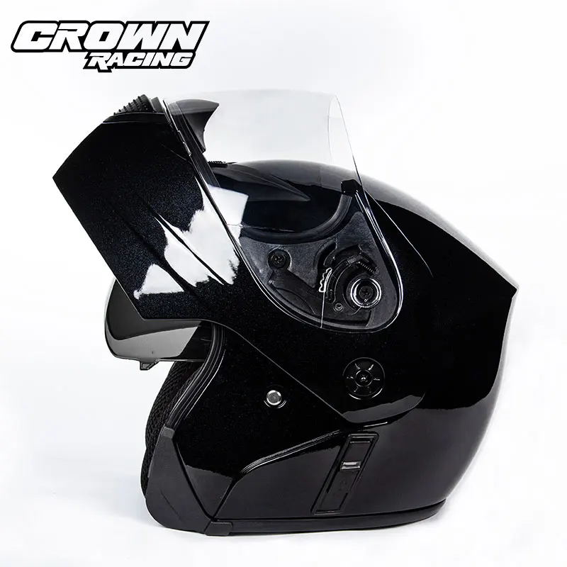 Crown Racing Motorcycle Dual Visor Open Face Full Face Casco