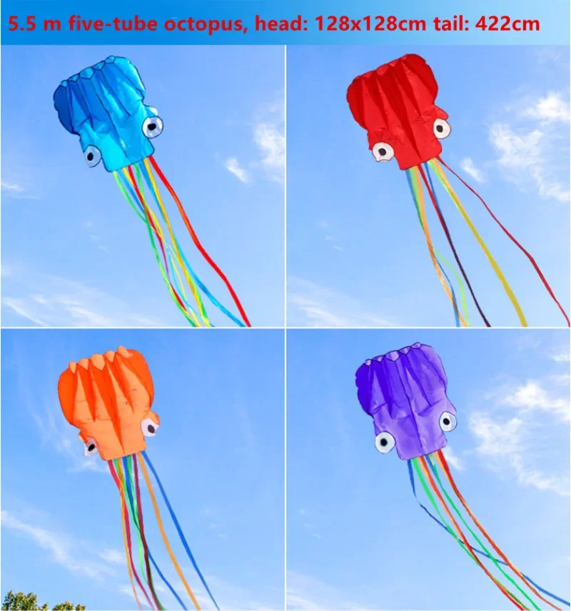 Octopus Kites Soft Kites Flying for Adults colorful rainbow kite eagle kite plastic kite butterfly kite beach delta kite delta kite beach kite stunt kite unicorn kite plane kite snake kite power parafoil kite chinese dragon kite foal kite parafoil kite