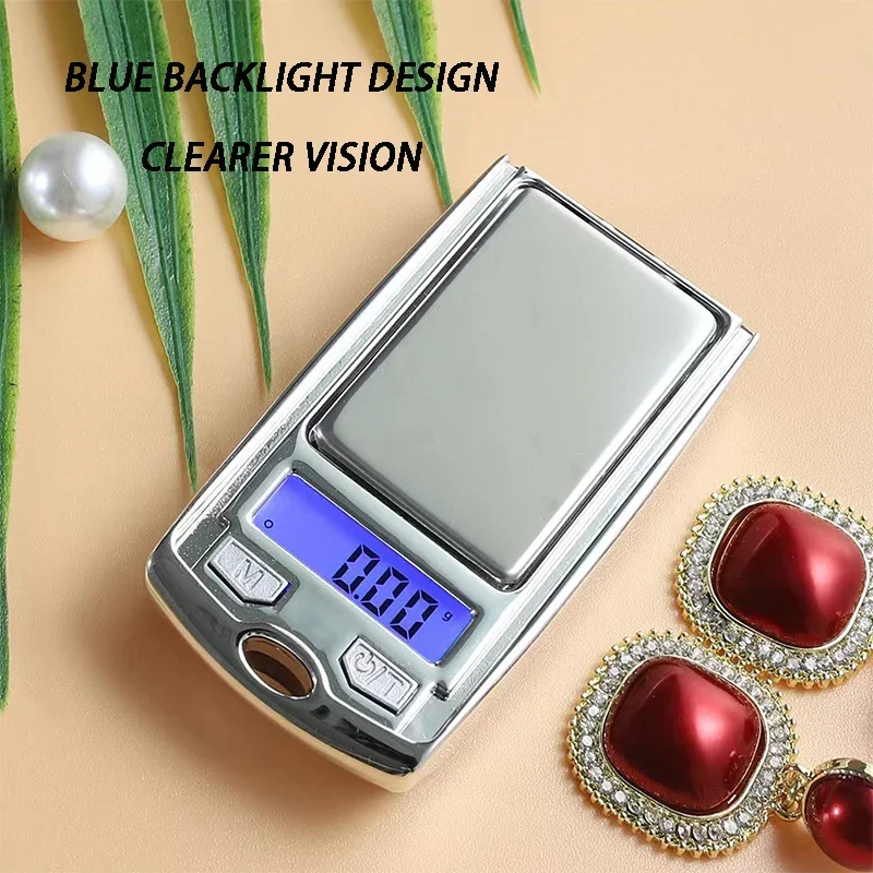 1Pc High Precision Portable Pocket Scale For Jewelry Gold Carat Measurement Digital Weight Scale For Keys Coins Daily Use portable scale digital scale pocket scale jewelry scale weighing tools