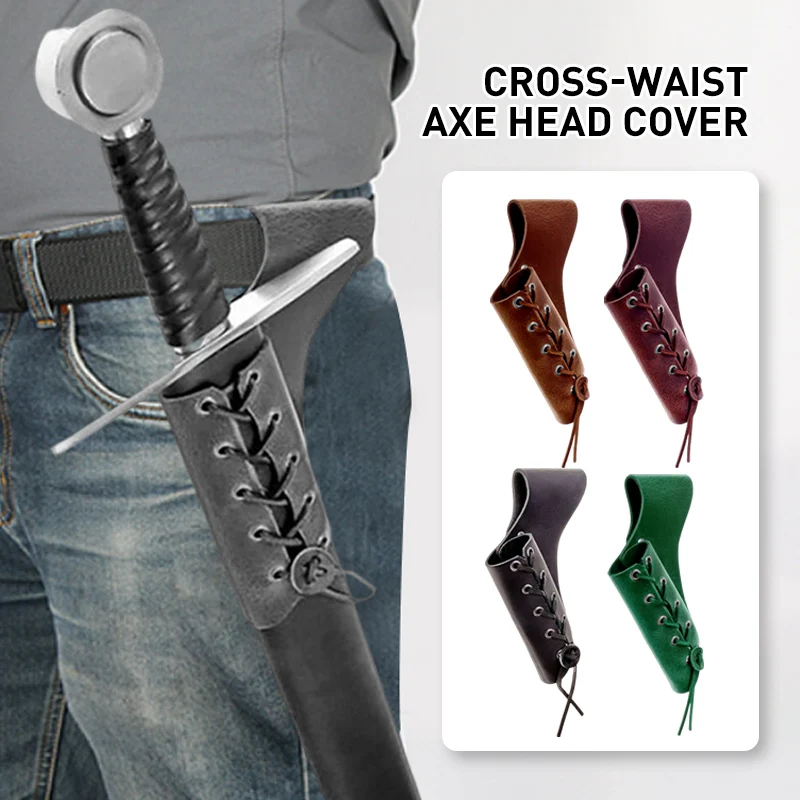 Cintura Medievale Sword Axe Guaina Holder Viking Knight Ax Holster Frog Leather Larp Cosplay Arma Armor Fodero War Gear