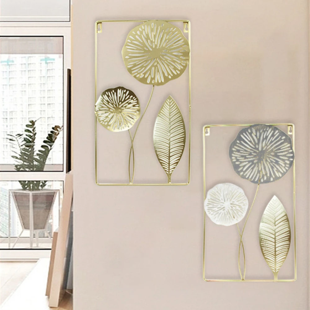 

Nordic light luxury wall hanging hollow flower wall hanging iron wall hanging home living room decoration pendant Gift
