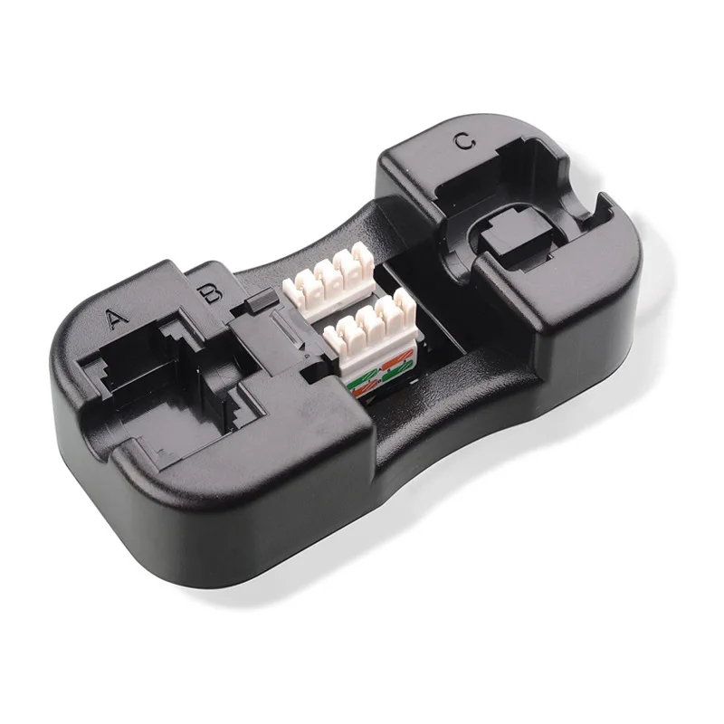 Universal Rj45 Cat6 Cat5e Rj11 12 Keystone Jack Soco para Baixo Suporte do Módulo de Ferramenta de Fiação - Imagem 2
