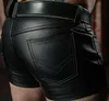 Mens Real Sheep Leather Shorts Pure Guaranteed Leather Shorts Summer Shorts(No Belt) Men's Black Shorts 3