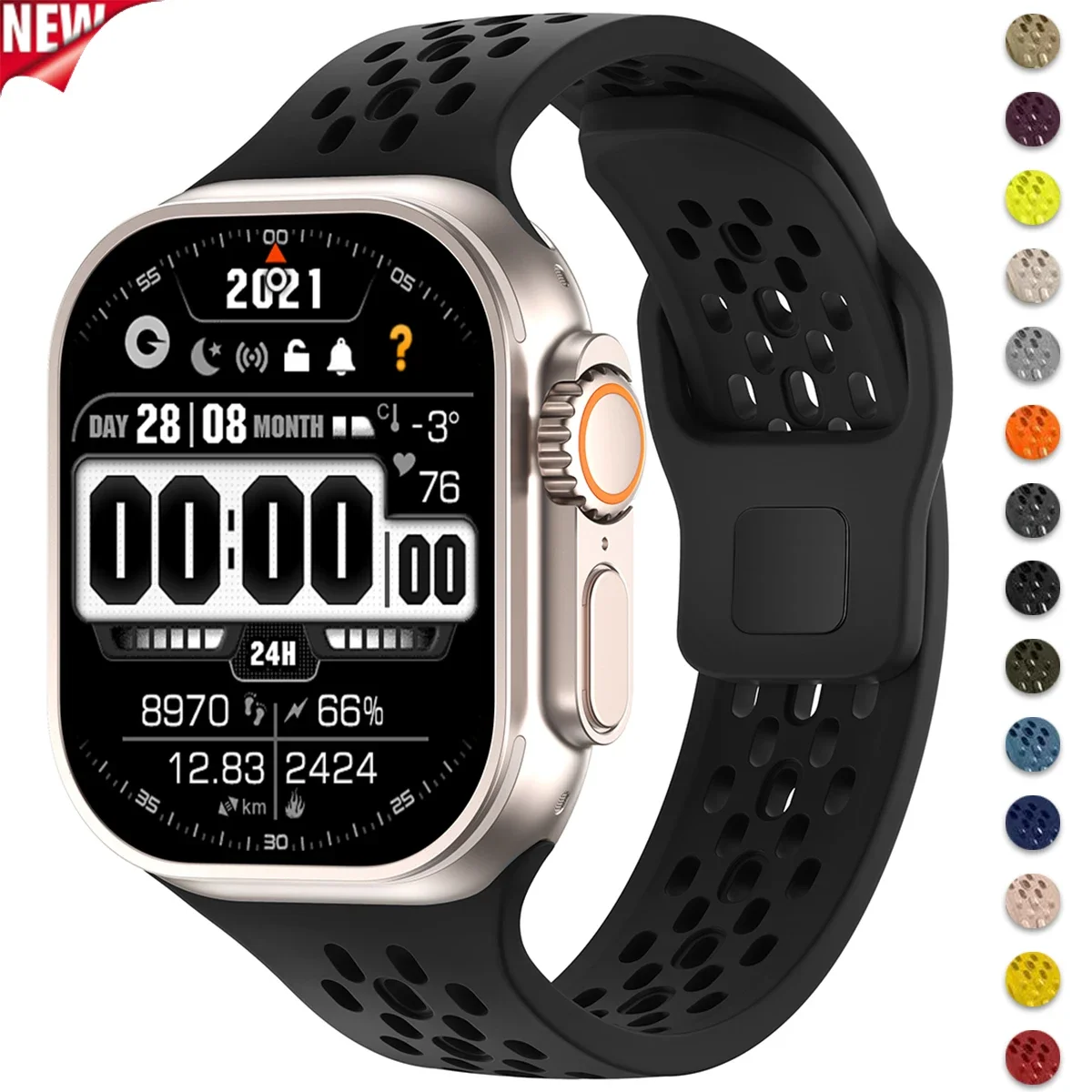 Premium Silicone Watch Strap Bracelet - Universal Fit