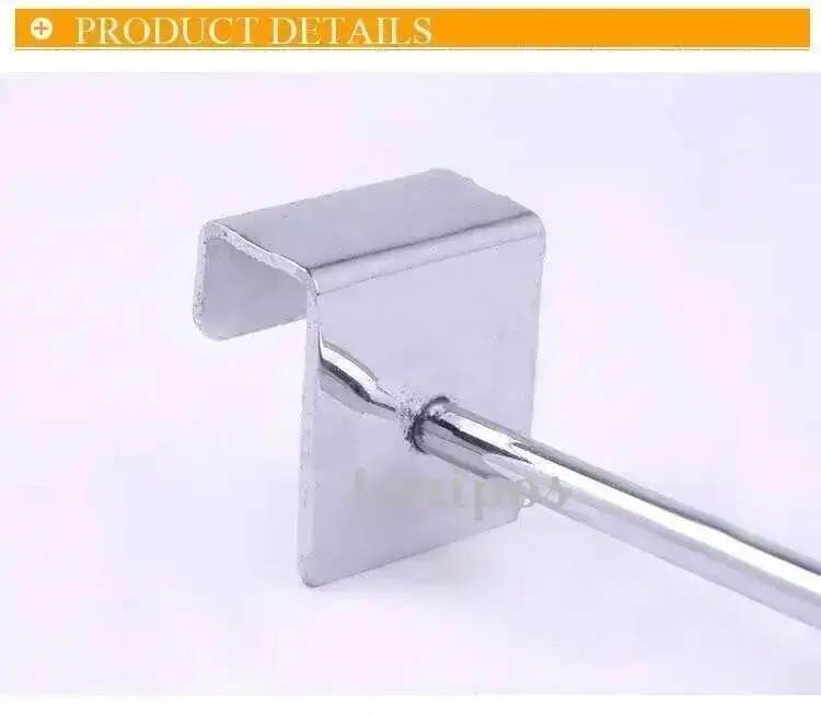 1PC Regal Wand Montage Schnalle Haken Regal Aufhänger Hardware Metall Display Haken Organizer Halterung Geneigt Ball Haken Regal Haken montieren – Detail 5