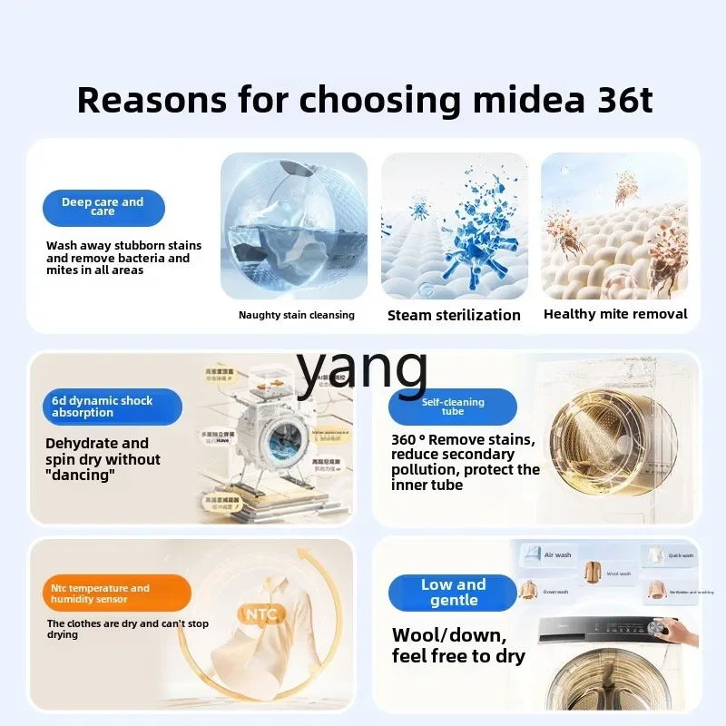 CX 12kg washing machine sterilization automatic drum eluting and drying integrated V36T 2