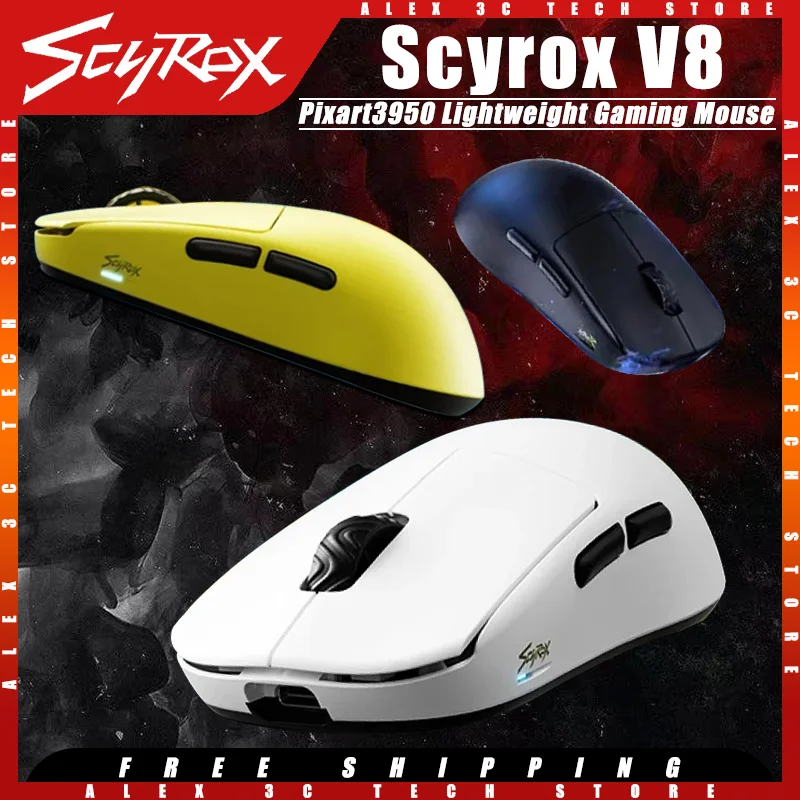 Scyrox V8ゲーミングマウス,デュアルモード,ワイヤレス
