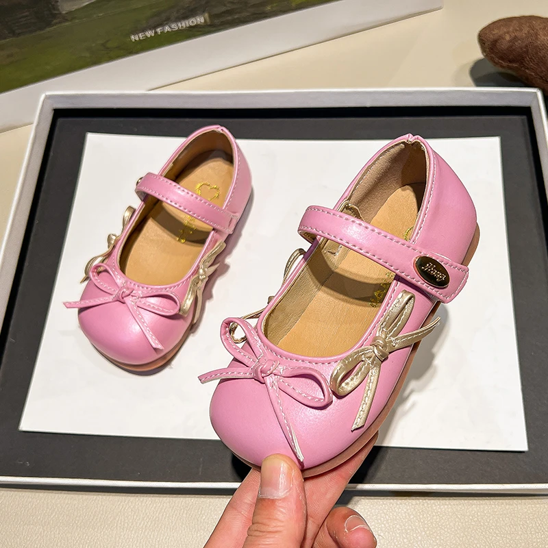 Girls PU Leather Non Slip Ballet Flats Shoes