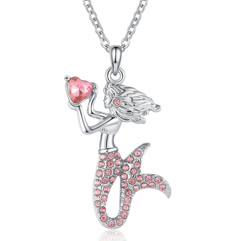 Collana sirena in argento sterling per ragazze, regali sirena per le donne, regalo di compleanno sirena, regalo per la festa della mamma da figlia, nipote - Italia