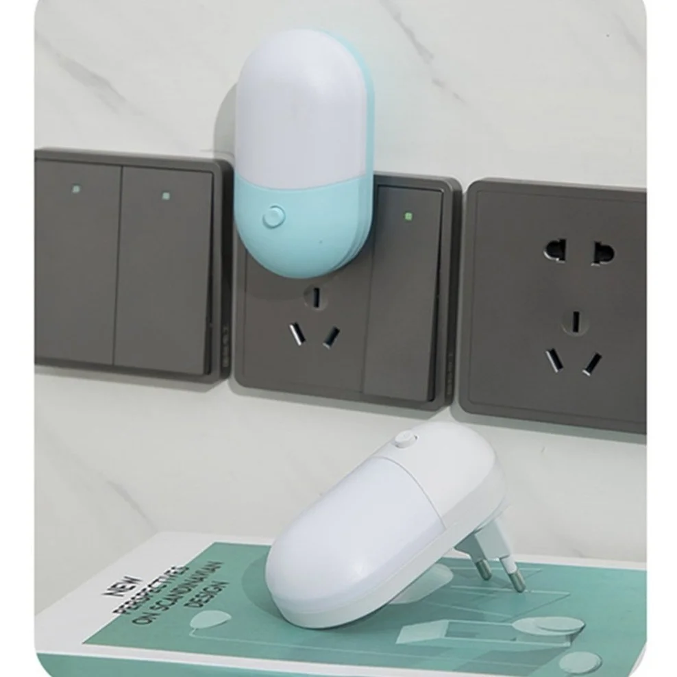 LED 야간 조명 절약 LED 조명 제어 유도 야간 램프 EU 미국 플러그 야간 조명 침실 화장실 계단 복도