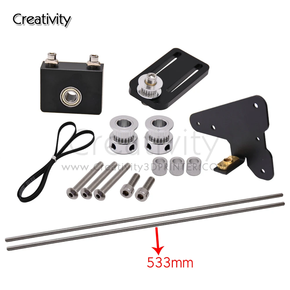 Peças de Hardware/Peças de Máquinas Creality Ender Impressora 3d Cr10 Duplo Eixo z Kit de Atualização Dupla Polia Tensão z Conjunto - Imagem 2
